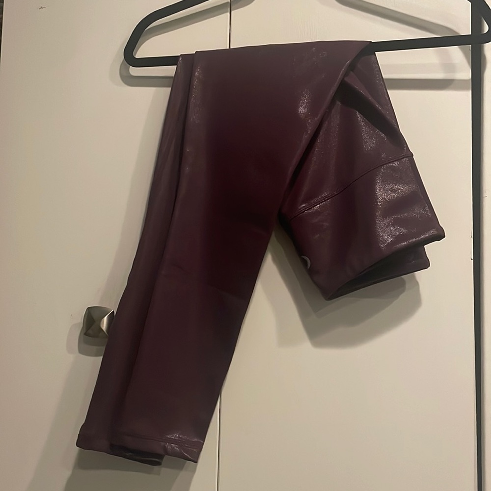 Zyia metallic purple leggings